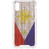 Philippines Flag Dark Wood iPhone XS Clear Case