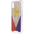 Philippines Flag Dark Wood iPhone XS Clear Case