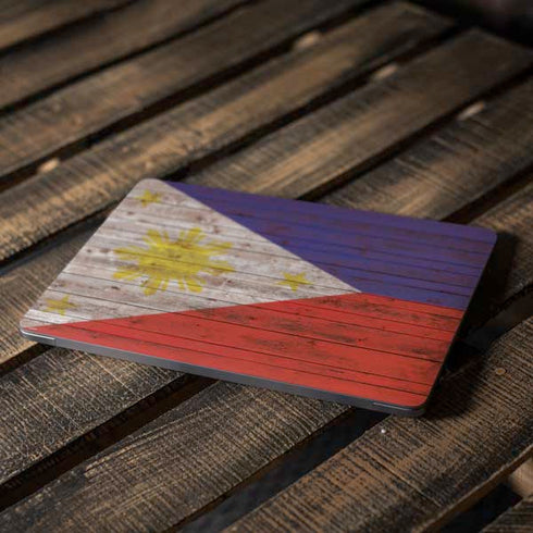 Philippines Flag Dark Wood Apple MacBook Air Skin