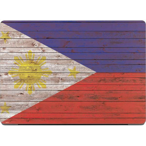 Philippines Flag Dark Wood Apple MacBook Pro 14-inch Skin