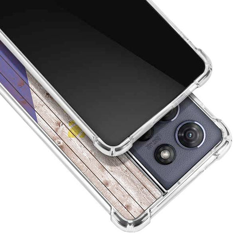 Philippines Flag Dark Wood Moto G 5G (2025) Clear Case