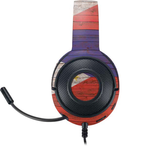 Philippines Flag Dark Wood Razer Kraken X Skin