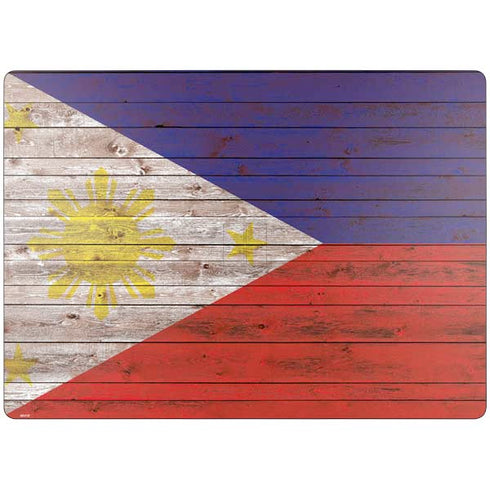 Philippines Flag Dark Wood Surface Laptop 7 13.8in Skin