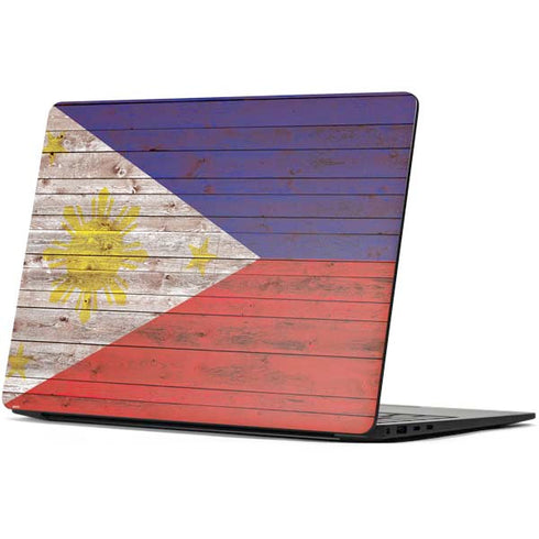 Philippines Flag Dark Wood Surface Laptop 7 15in Skin
