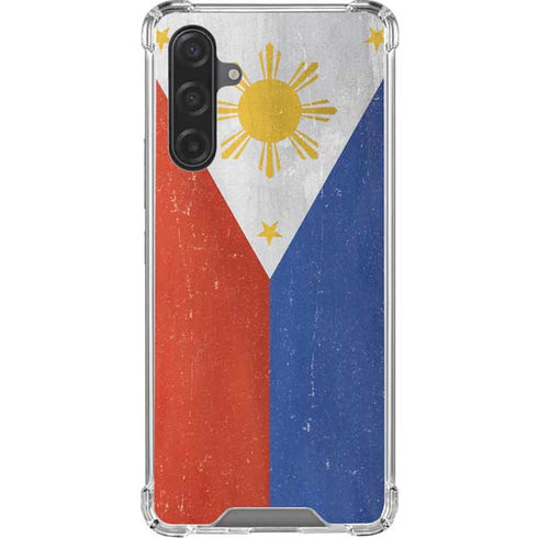 Philippines Flag Distressed Galaxy A17 Clear Case