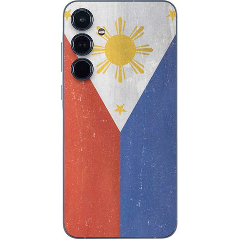 Philippines Flag Distressed Galaxy A35 5G Skin