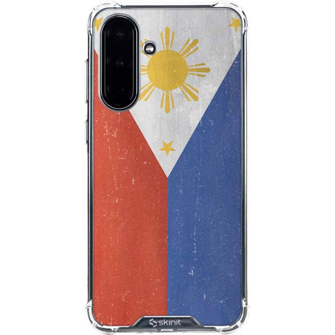 Philippines Flag Distressed Galaxy A36 5G Clear Case