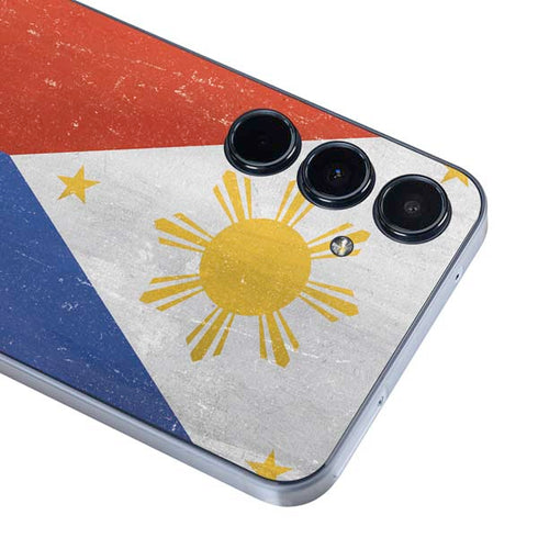 Philippines Flag Distressed Galaxy A55 5G Skin