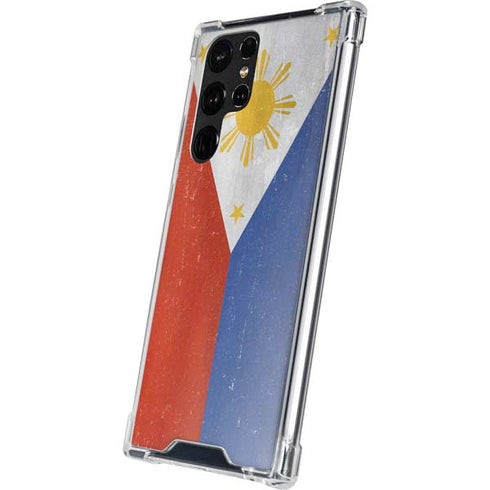 Philippines Flag Distressed Galaxy S23 Ultra Clear Case
