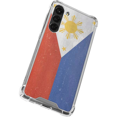 Philippines Flag Distressed Galaxy S24 FE Clear Case