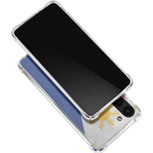 Philippines Flag Distressed Galaxy S24 FE Clear Case