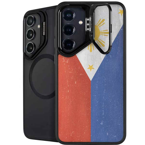 Philippines Flag Distressed Galaxy S25 Plus Kickstand Case