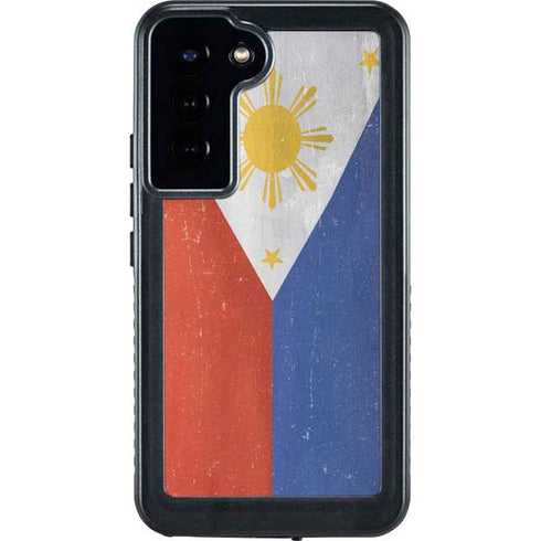 Philippines Flag Distressed Galaxy S24 Plus Waterproof Case