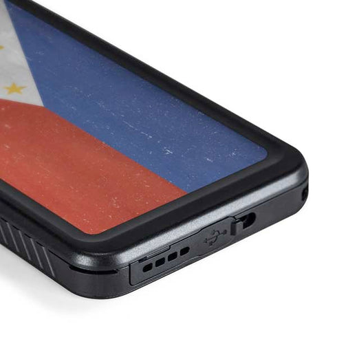 Philippines Flag Distressed Galaxy S24 Plus Waterproof Case