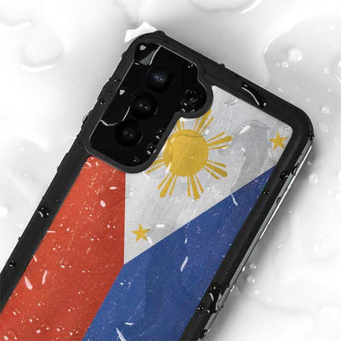 Philippines Flag Distressed Galaxy S24 Plus Waterproof Case