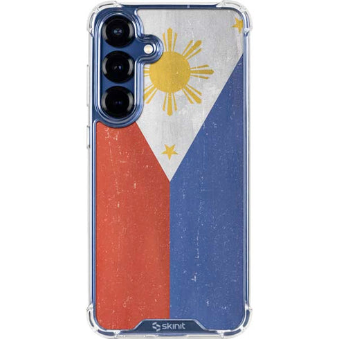Philippines Flag Distressed Galaxy S25 Plus Clear Case