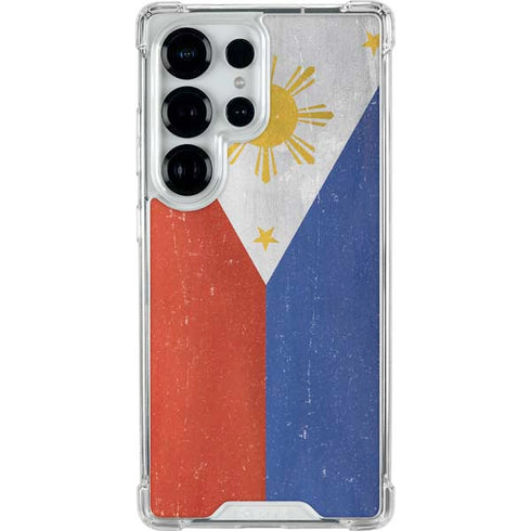 Philippines Flag Distressed Galaxy S25 Ultra Clear Case