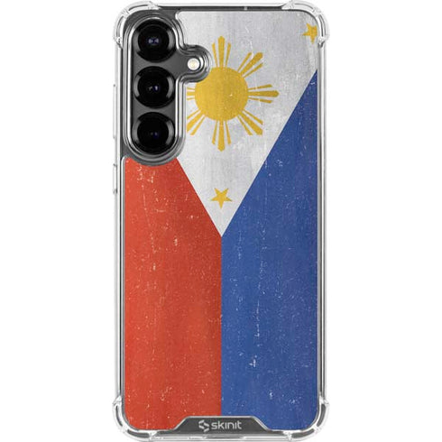 Philippines Flag Distressed Galaxy S26 Clear Case