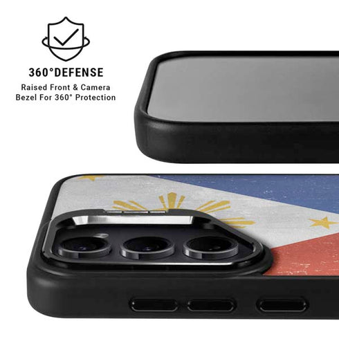 Philippines Flag Distressed Galaxy S26 Plus Kickstand Case