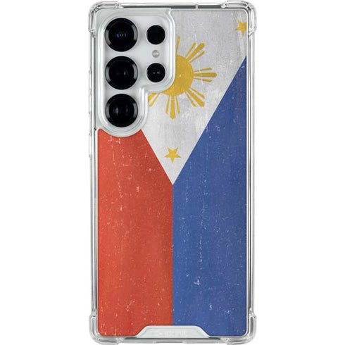 Philippines Flag Distressed Galaxy S26 Ultra Clear Case