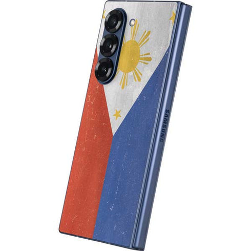 Philippines Flag Distressed Galaxy Z Fold6 Skin