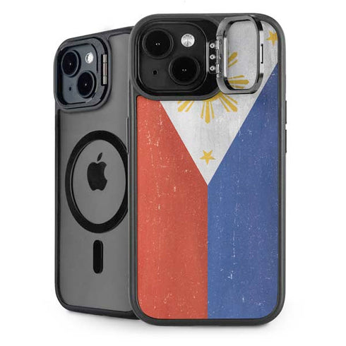 Philippines Flag Distressed iPhone 14 Kickstand Case