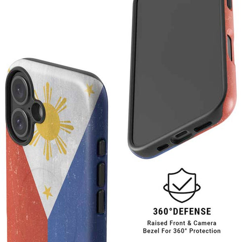 Philippines Flag Distressed iPhone 16 Magsafe Impact Case