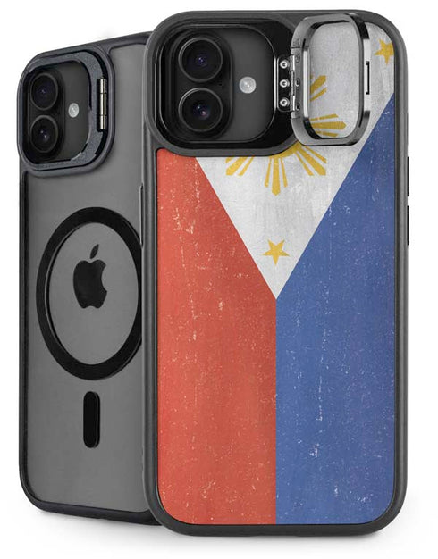 Philippines Flag Distressed iPhone 16 Plus Kickstand Case