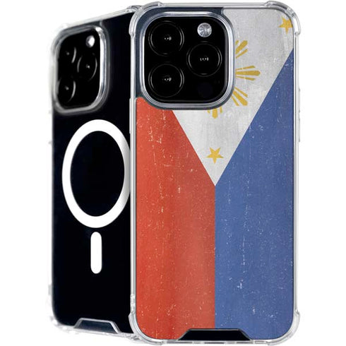Philippines Flag Distressed iPhone 16 Pro MagSafe Case