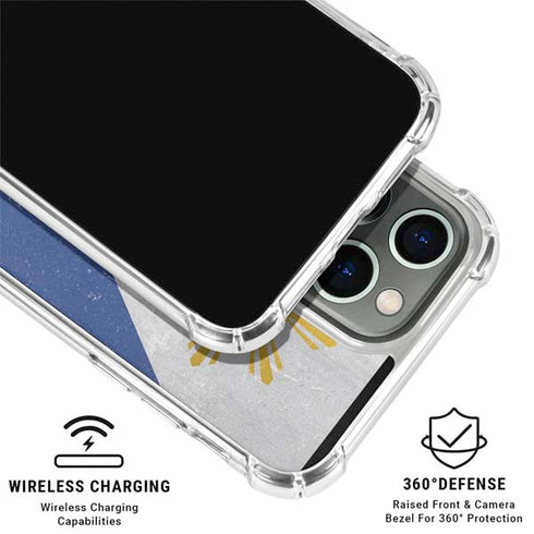 Philippines Flag Distressed iPhone 16 Pro Max Clear Case