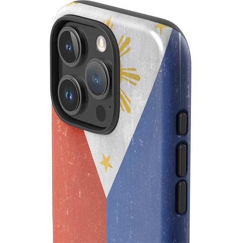 Philippines Flag Distressed iPhone 16 Pro Max Impact Case