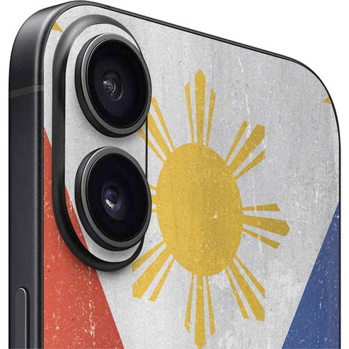 Philippines Flag Distressed iPhone 16 Skin