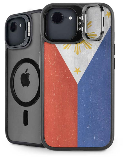 Philippines Flag Distressed iPhone 16e Kickstand Case