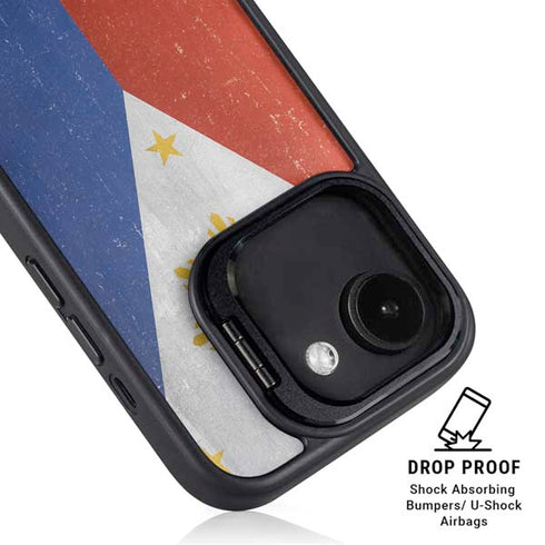 Philippines Flag Distressed iPhone 16e Kickstand Case