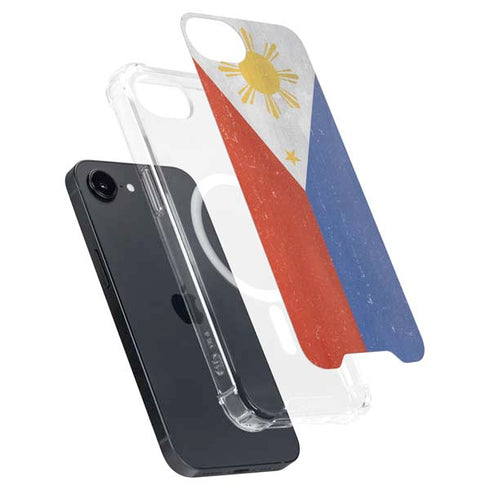Philippines Flag Distressed iPhone 16e MagSafe Case
