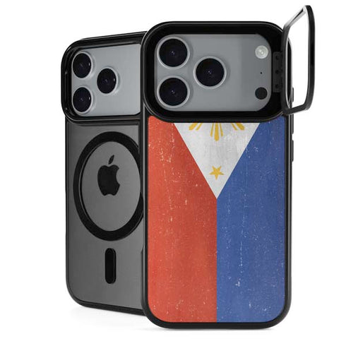 Philippines Flag Distressed iPhone 18 Pro Kickstand Case