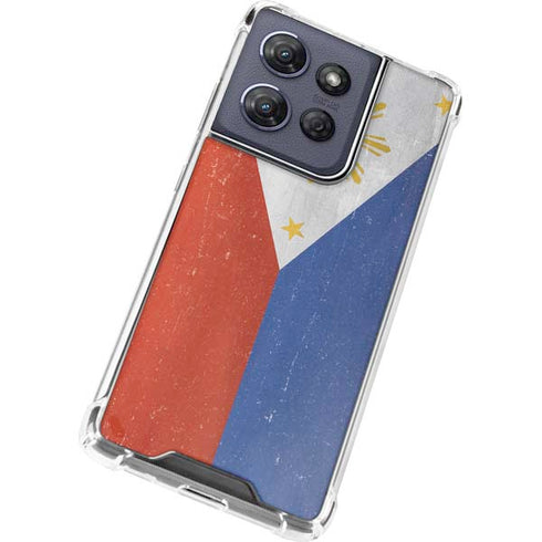 Philippines Flag Distressed Moto G Stylus 5G (2025) Clear Case