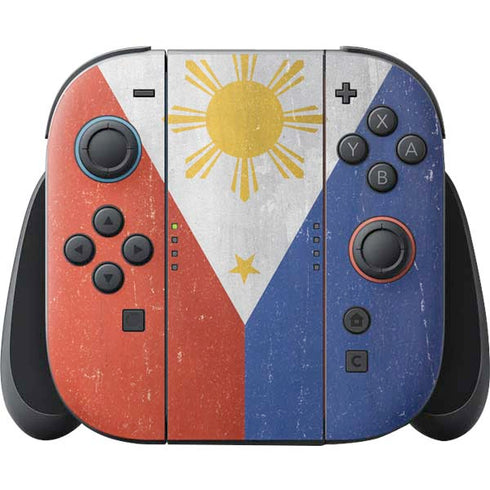 Philippines Flag Distressed Nintendo Skins