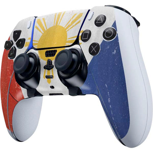 Philippines Flag Distressed PS5 DualSense Edge Pro Controller Skin