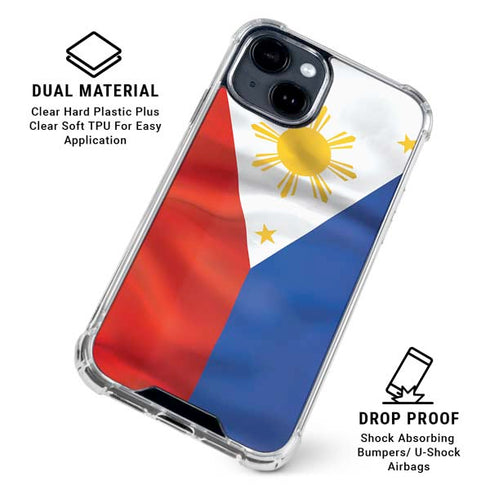 Philippines Flag iPhone 15 Clear Case