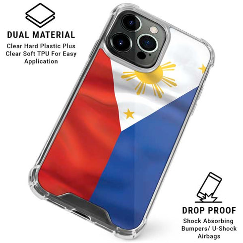 Philippines Flag iPhone 16 Pro Max Clear Case