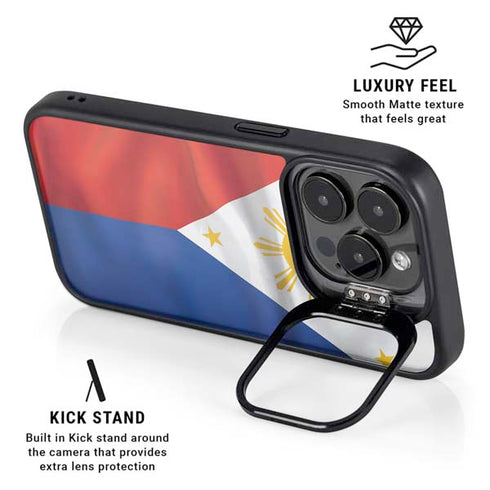 Philippines Flag iPhone 16 Pro Max Kickstand Case