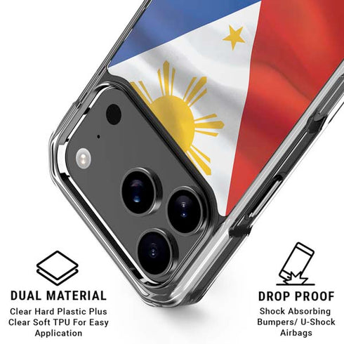 Philippines Flag iPhone 17 Pro Max Clear Case