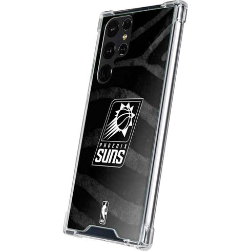 NBA Phoenix Suns Black Animal Print Galaxy S23 Ultra Clear Case