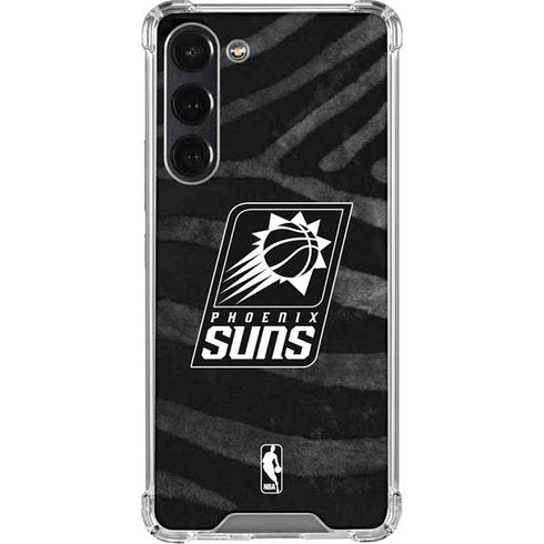 NBA Phoenix Suns Black Animal Print Galaxy S24 FE Clear Case