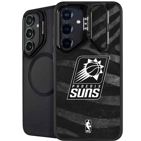 NBA Phoenix Suns Black Animal Print Galaxy S25 Kickstand Case