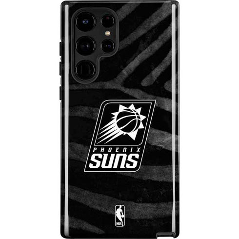 NBA Phoenix Suns Black Animal Print Galaxy S25 Ultra Impact Case