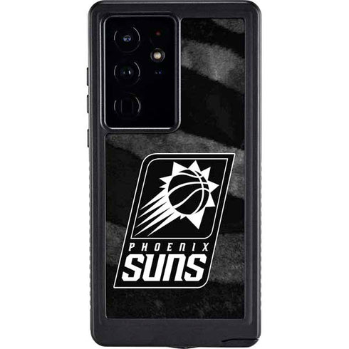 NBA Phoenix Suns Black Animal Print Galaxy S24 Ultra Waterproof Case