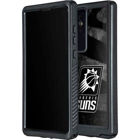 NBA Phoenix Suns Black Animal Print Galaxy S24 Ultra Waterproof Case