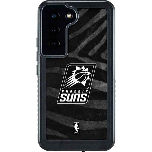 NBA Phoenix Suns Black Animal Print Galaxy S24 Waterproof Case
